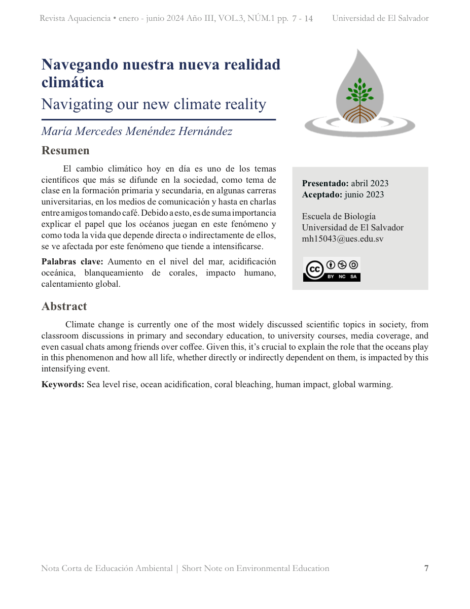 Portada de Navegando nuestra nueva realidad climática